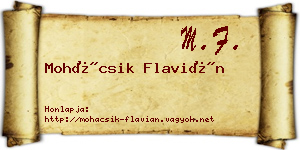 Mohácsik Flavián névjegykártya